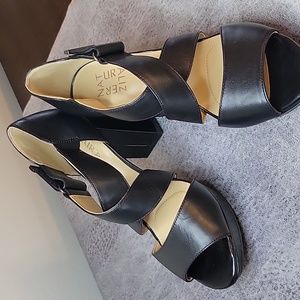 Black Strappy platform heels